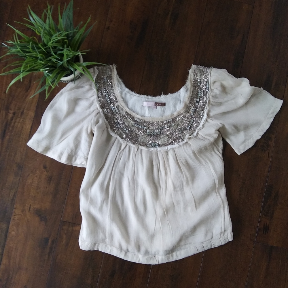 Lela Rose organza top size XS